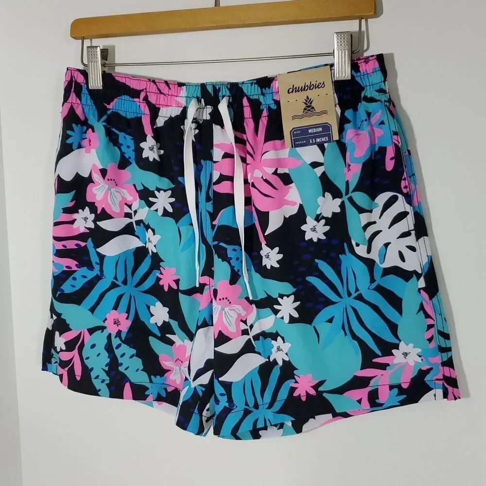 Chubbies The Juices 5.5" Classic Swim Trunks Floral Print M NWT